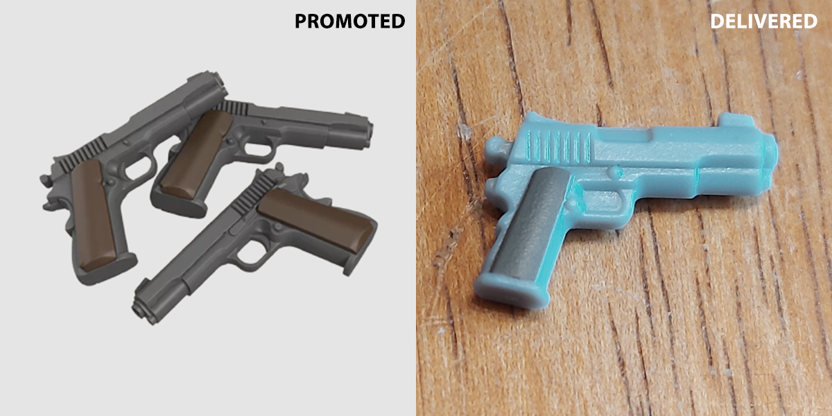 Scarface 1920 - Promoted vs Delivered - Painted Guns